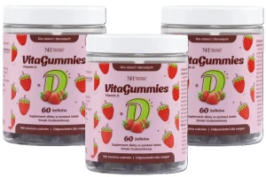 Zestaw 3x - Noble Health VITAGUMMIES VITAMIN D - żelki na Zdrowe Kości i Odporność 