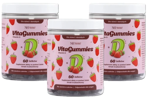 Zestaw 3x - Noble Health VITAGUMMIES VITAMIN D - żelki na Zdrowe Kości i Odporność (id: 8814)