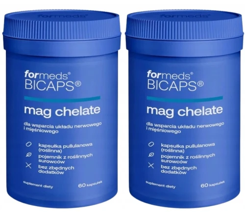 ForMeds BICAPS MAG CHELATE 2x60 kapsułek – Magnez Chelatowany w Kapsułkach, Zestaw (id: 8815)
