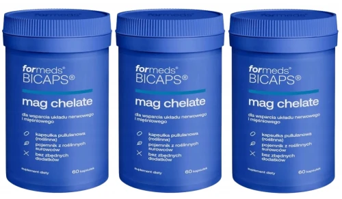 ForMeds BICAPS MAG CHELATE 3x60 kapsułek – Magnez Chelatowany w Kapsułkach, Zestaw (id: 8816)