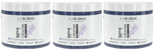 Lab One N°1 Creatine GUMMIES 3x 60 sztuk– Żelki z Kreatyną na Wsparcie Treningu i Regeneracji, Zestaw (1) (id: 8852)