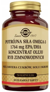 Solgar Omega-3 1764 mg EPA/DHA 50 kapsułek - Mózg Odporność Układ Krążenia