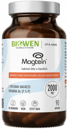 Biowen Treonian Magnezu Magtein 90 Kapsułek – Wsparcie Koncentracji i Układu Nerwowego (id: 8863)