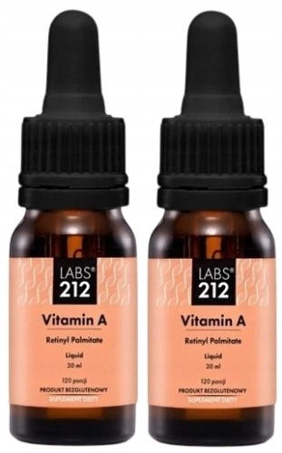 Labs212 Vitamin A Liquid 2x30 ml – Płynna Witamina A na Wzrok i Odporność, Zestaw (id: 8868)