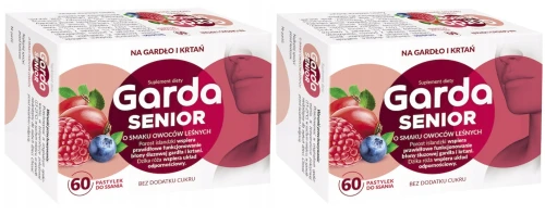 Salvum Garda Senior 2x 60 Pastylek – Wsparcie Gardła i Odporności dla Seniorów, Zestaw (id: 8869)