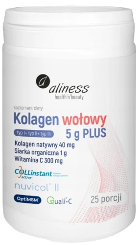 Aliness Kolagen wołowy 5 g PLUS Witamina C - Ruch Kości Stawy (id: 8894)