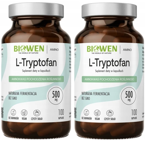Biowen L-Tryptofan 2x 100 Kapsułek – Wsparcie Snu i Nastroju, Zestaw (id: 8918)