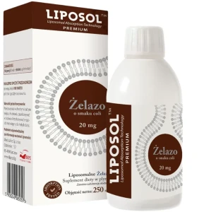 Medicaline Liposol Liposomalne Żelazo 20mg 250 ml Smak Coli - Hemoglobina Odporność Zmniejszenie zmęczenia