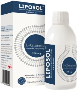 Medicaline Liposol Liposomalny Glutation 500mg 250ml Smak Cytrynowy - Detoksykacja Odporność Antyoksydant