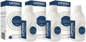 Zestaw 3x - Medicaline Liposol Liposomalny Glutation 500mg 250ml Smak Cytrynowy - Detoksykacja Odporność Antyoksydant
