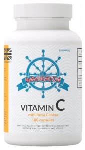 Navigator Witamina C z Dziką Różą 500mg 180 kapsułek - Odporność Antyoksydant Skóra Kości