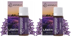 Aromatum Olejek Eteryczny Lawendowy 2x 12 ml – Do Aromaterapii i Kominków Zapachowych Zestaw