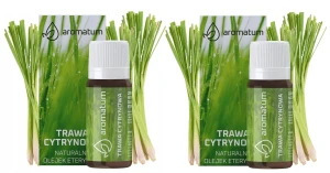 Aromatum Olejek Eteryczny Trawa Cytrynowa 2x 12 ml – Do Kominków Zapachowych i Nawilżaczy Zestaw
