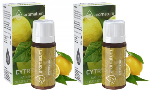 Aromatum Olejek Eteryczny Cytrynowy 2x 12 ml – Do Kominków Zapachowych i Nawilżaczy, Zestaw (id: 8943)