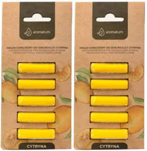 Aromatum Wkład Zapachowy do Odkurzacza Cytrynowy – Odświeżający Zapach Podczas Sprzątania Zestaw