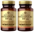 Solgar Naturalna witamina B12 100 μg - 2 sztuki - łącznie 200 tabletek - Układ Nerwowy Funkcje Psychologiczne Nastrój Zestaw (id: 8979)