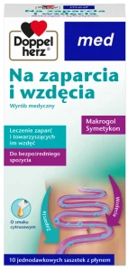Doppelherz Na zaparcia i wzdęcia 10 saszetek z płynem 20 ml - Perystaltyka Jelit Wypróżnianie