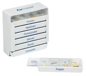 ForMeds Duży Organizer Tygodniowy na Suplementy – Pojemnik na Tabletki i Kapsułki 