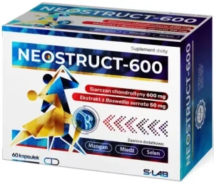 S-LAB Neostruct-600 60 kapsułek - Elastyczność Sprężystość Chrząstki Stawowej Przeciwzapalne Antyoksydant