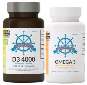 Zestaw - Cztery Pory Roku. Witamina D3 4000 Complex, 240 kapsułek + OMEGA 3 GRATIS