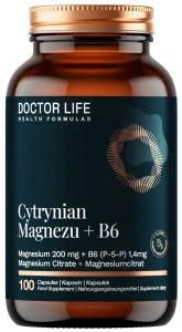 Doctor Life Cytrynian Magnezu + B6 100 kapsułek Układ nerwowy Zmęczenie Stres