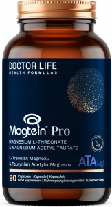 Doctor Life Magtein Pro - L-Treonian Magnezu Magnez + ATA Mg 90 kapsułek - Mózg Układ nerwowy Pamięć Koncentracja