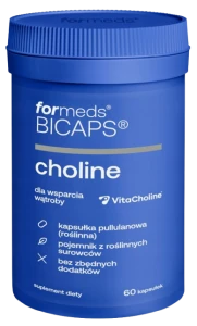 Formeds BICAPS choline – Cholina VitaCholine® dwuwinian 280 mg 60 kapsułęk Wątroba Metabolizm tłuszczów Homocysteina 