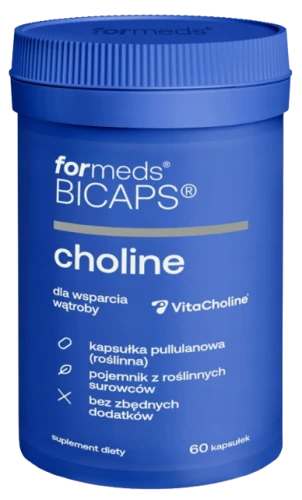 Formeds BICAPS choline – Cholina VitaCholine® dwuwinian 280 mg 60 kapsułęk Wątroba Metabolizm tłuszczów Homocysteina  (id: 9086)