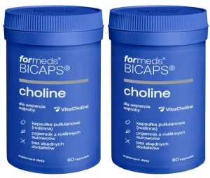 2 x Formeds BICAPS choline – Cholina VitaCholine® dwuwinian 280 mg 60 kapsułęk Wątroba Metabolizm tłuszczów Homocysteina