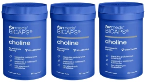 3 x Formeds BICAPS choline – Cholina VitaCholine® dwuwinian 280 mg 60 kapsułęk Wątroba Metabolizm tłuszczów Homocysteina