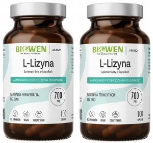 Biowen L-Lizyna 2x 100 Kapsułek – Aminokwas na Odporność i Syntezę Białka Zestaw