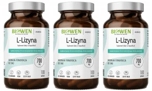 Biowen L-Lizyna 3x 100 Kapsułek – Aminokwas na Odporność i Syntezę Białka Zestaw