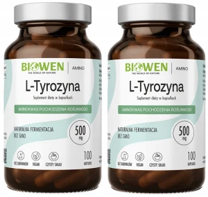 L-tyrozyna - 2x 100 kapsułek Biowen  Wysiłek Stres Przemęczenie