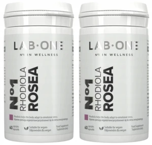 N°1 Rhodiola ROSEA 2x 60 kapsułek Adaptogen Stres Różeniec górski Zestaw