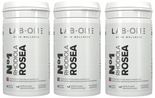 N°1 Rhodiola ROSEA 3x 60 kapsułek Adaptogen Stres Różeniec górski Zestaw (id: 9100)