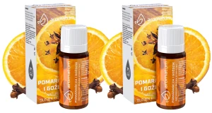 2 x Aromatum Olejek Eteryczny Pomarańcza & Goździk 12 ml – Do Kominków Zapachowych i Nawilżaczy