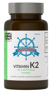 Navigator Witamina K2 MK-7 200 μg 60 kapsułek miękkich - Naczynia Krwionośne Krążenie Kości Osteoporoza