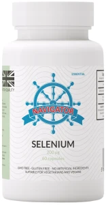 Navigator Selenium 200 μg - Selen 60 kapsułek - Skóra Włosy Paznokcie Tarczyca Odporność