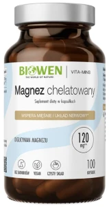Magnez Chelatowany - Diglicynian Magnezu 100 kapsułek, Biowen