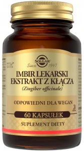 Imbir Lekarski Ekstrakt z Kłącza 60 kapsułek VEGE Naczynia krwionośne Serce Odporność