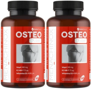 Zestaw 2x Xenico Menachinox® Osteo 1 a Day 60 tabletek - Kości Wchłanianie Wapnia Okres Menopauzalny