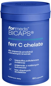 ForMeds BICAPS Ferr C Chelate 60 kapsułek - Odporność Zmęczenie Hemoglobina Anemia