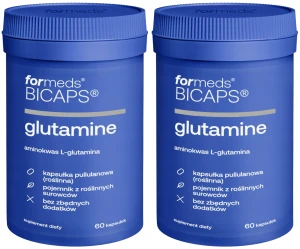Zestaw 2x ForMeds BICAPS Glutamine 60 kapsułek - Regeneracja Mięśni Odporność Układ Pokarmowy