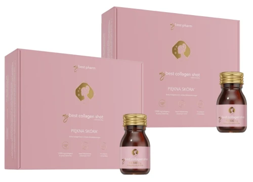 MyBestPharm MyBestCollagenShot 13500mg - 2 sztuki - łącznie 60 buteleczek na Promienną Skórę i Mocne włosy Zestaw (id: 9147)