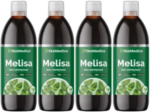 Zestaw 4x EkaMedica Melisa 0,5L - Sen Odprężenie Zdrowie Psychiczne Krążenie