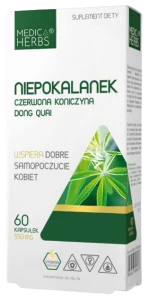 Medica Herbs Niepokalanek Czerwona Koniczyna Dong Quai 60 kapsułek - Równowaga Hormonalna Menopauza Cykl Menstruacyjny