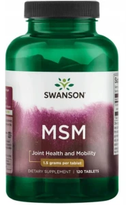 Swanson MSM TruFlex 1500mg 120 tabletek Methyl - Sulfonyl - Methane na Stawy Stany zapalne 