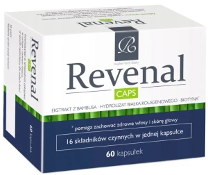 Salvum Revenal 60 kapsułek - Skóra Włosy Paznokcie Synteza Keratyny