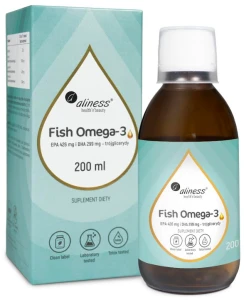 Aliness Fish Omega 3 Trójglicerydy 18/12 200 ml Płynne Omega-3 Klasy Premium