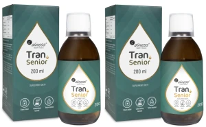 Aliness Tran Senior + D3 4000 IU – Wsparcie Organizmu Seniora w płynnej formie 200 ml - 2 sztuki - łącznie 400 ml